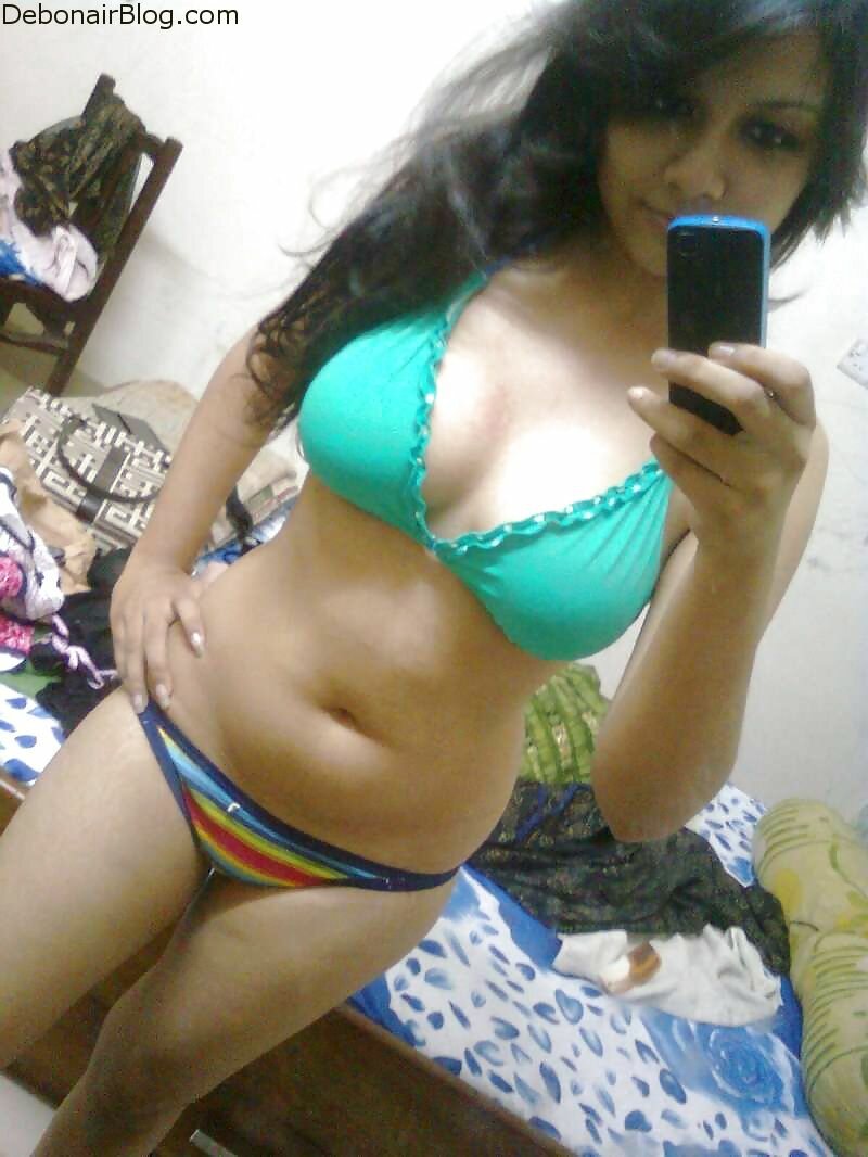 Indian Girl Selfie Rainbow Panty